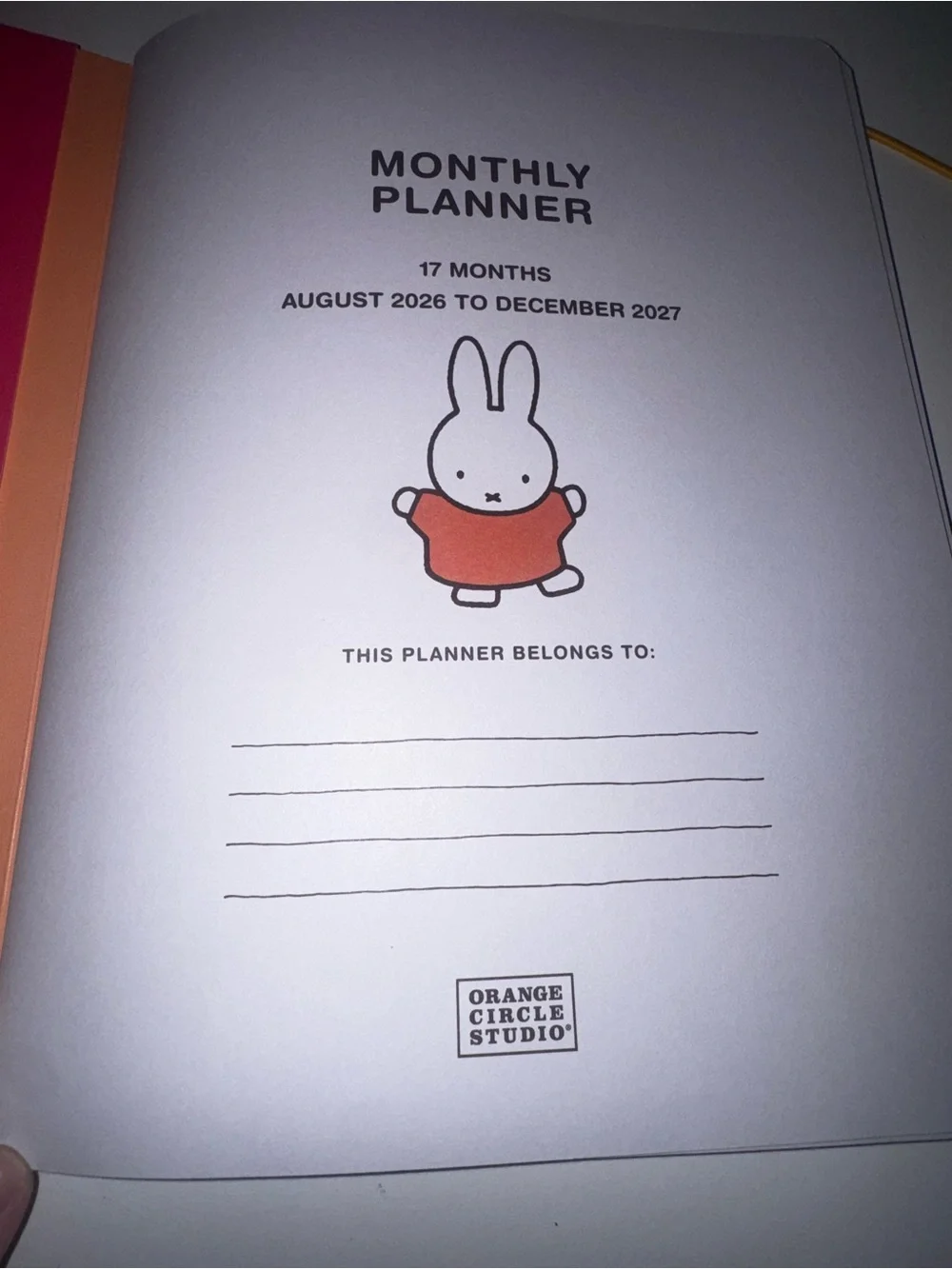 miffy Green Floral 2027 Monthly Planner & Matching Green Spiral Notebook
